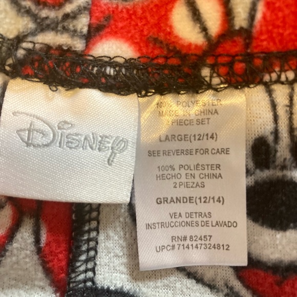 Disney L Plush Ladies Mickey Minnie Pajama Set Cozy Comfort Warm. - Picture 6 of 7